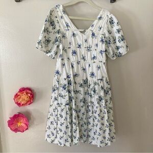Zara Linen Floral Kids Dress